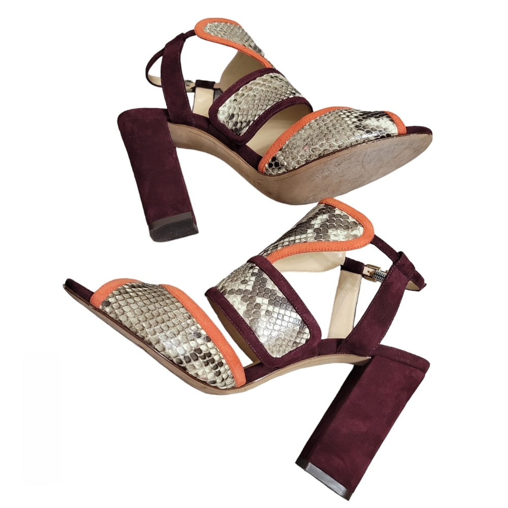 Alexandre Birman Python Sandals Size 8 Us (38 Eu) - image 1